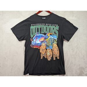 Billionaire Boys Club Shirt Mens MEDIUM Black Oversized Outdoor Streetwear